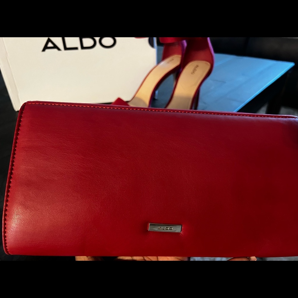 Aldo Red Heeled Sandals - Picture 4 of 7